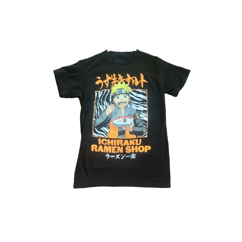Naruto Shippuden Ichiraku Ramen Shop T-Shirt Men's Small Black Anime VIZ